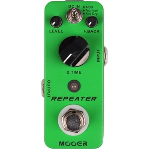 MOOER Repeater Digital Delay Pedal Guitar Effect 3 Modes True Bypass Full Metal Shell for Guitar Effects Pedal Accessories