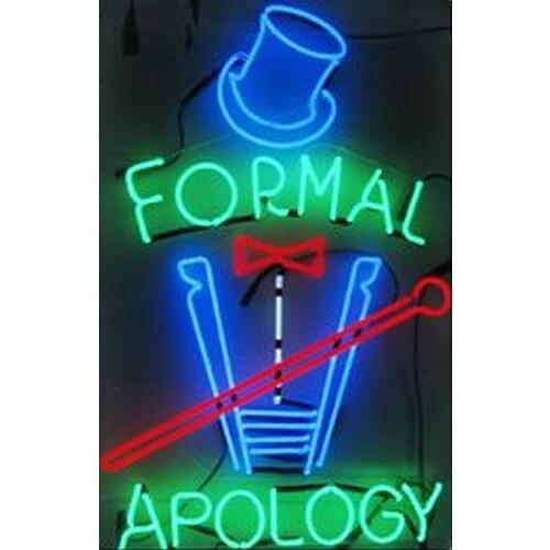 Neon Sign For formal apology cat Commercial gentleman Beer Lamp resterant light decorate Hotel store coffee Impact Attract light