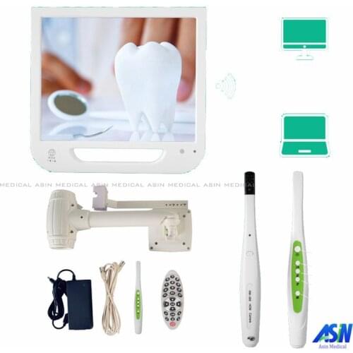 NEW 5.0mega pixels HD WIFI dental intra-oral camera with LCD display all in one machine with monitor holder 8G USB disk