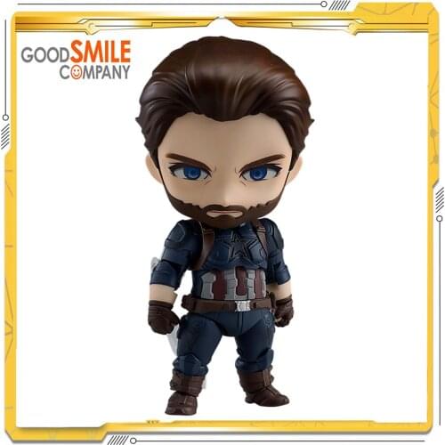 Original GSC Marvel Avengers: Infinity War Captain America 923 Anime Action Figur Toy for Child Halloween Gift