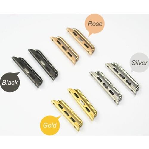 Adapters for Apple Watch Strap Stainless Steel Quick Release Watch Band Adapter Connector for Apple Watch iwatch Strap(2 pieces)