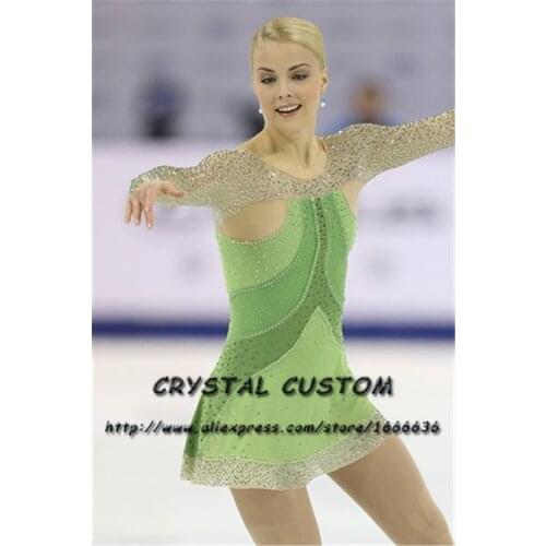 Girls Custom Figure Skating Dresses Graceful New Brand Kids Ice Skating Dresses For Competition DR3358