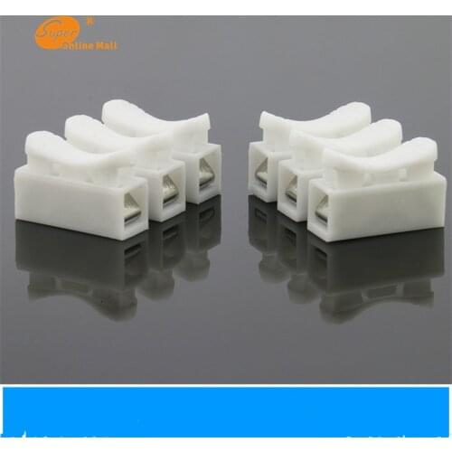 10 x 3p Spring led connector wire with no welding no screws cable clamp Terminal Block 3 Way Easy Fit for led strip