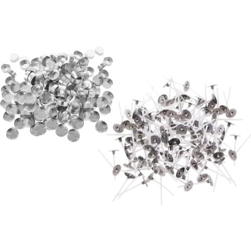 200 Empty Aluminum Tealight Cups DIY Candles Tealight Containers Case & 200 Pre-waxed Candle Wick Core DIY Candle Making Crafts