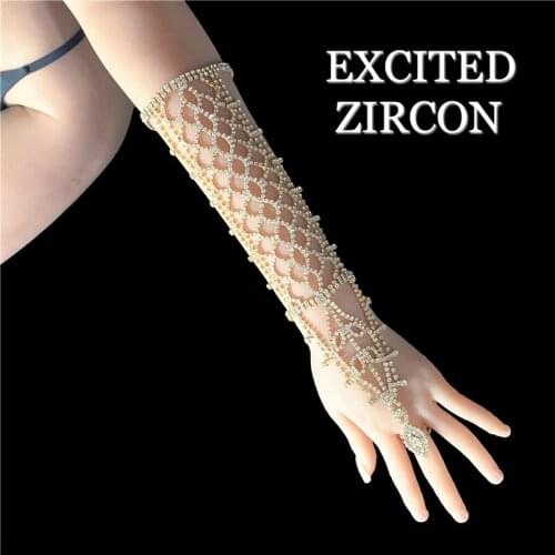 EXCITED ZIRCON retro fashion oval jewelry long bracelet luxury sexy rhinestone crystal bracelet woman holiday gift