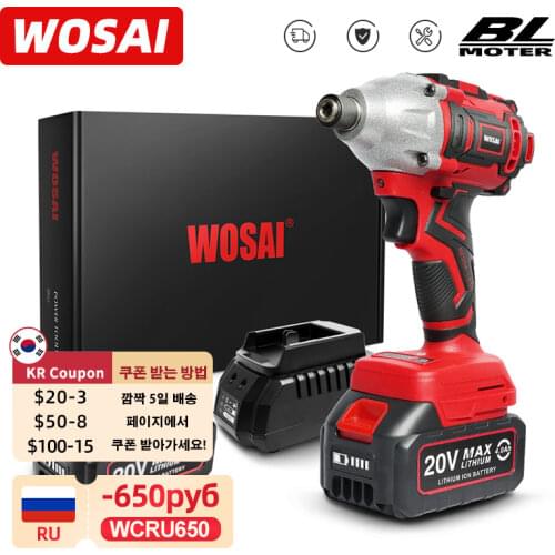 WOSAI MT Series 300Nm Brushless Screwdriver Electric Drill Cordless Screwdriver 20V Impact Driver Lithium-Ion Battery Power Tool