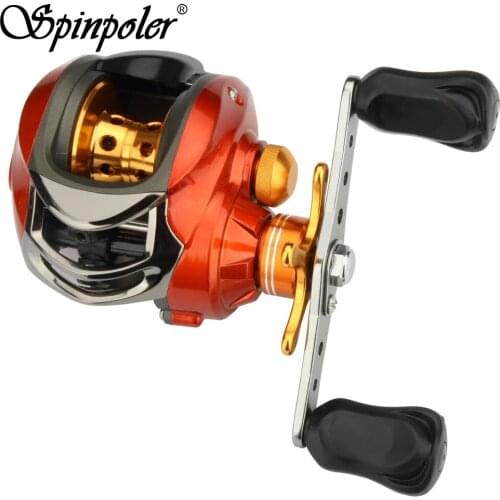 Spinpoler New Model Low Profile Baitcasting Reel 9+1 Bearings 6.3:1 Right/Left Handle Freshwater Saltwater Fishing Coil