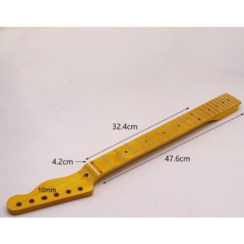 TL6 string 22 frets electric guitar matte neck and maple yellow guitar handle