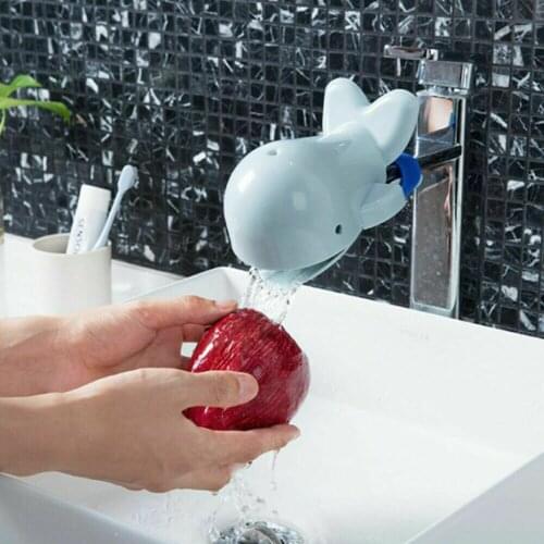 Fashion Lovely Whale Animal Kids Baby Adjustable Water Tap Faucet Extender Bathroom Sink Washing Hands Tools