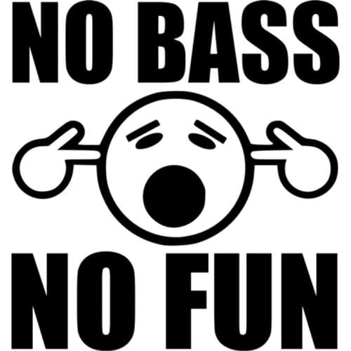 No Bass Boring Funny Decorative Accessories Decals Pvc Creative Body Trunk Decoration Sunscreen Waterproof Car Stickers