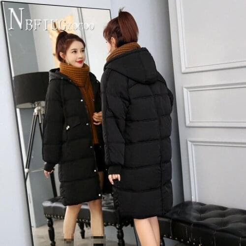 Women Parkas Long Style 2020 Autumn Winter New Loose Slim Plus Size Thick Female Overcoat