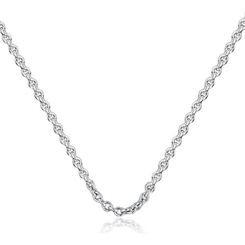 Silver Chain Necklace 100% Authentic Sterling-Silver-Jewelry for Women Free Shipping