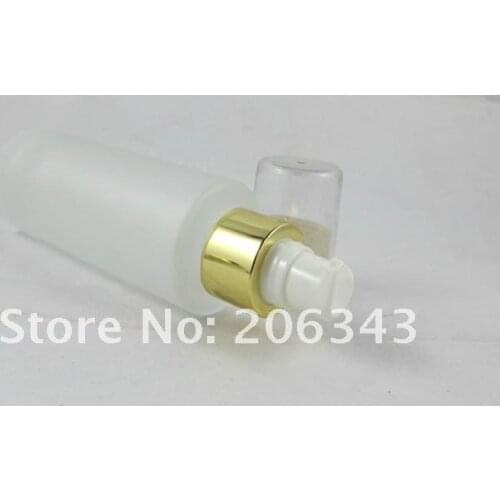 20ML frosted glass bottle with gold pump, lotion bottle for cosmetic packaging
