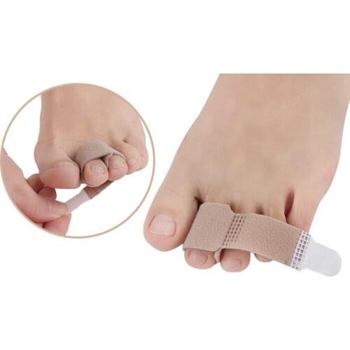 20pcs Fabric Toe Finger Straightener Hammer Toe Hallux Valgus Corrector Bandage Toe Separator Splint Wraps Foot Care