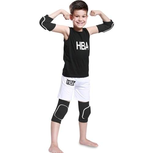 4pcs Kids Sports Knee And Elbow Pads Set Thick Sponge Skate Kneepad Elbow Brace Support Knee Protector for Children Girls Women