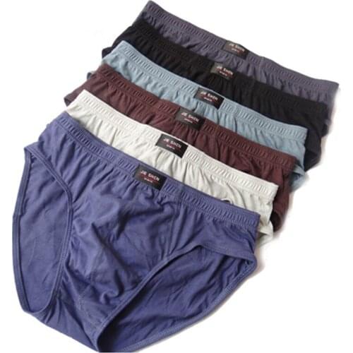 5PCS/Lot Comfy Mens Briefs Shorts Breathable Cotton Underwear Bulge Pouch Underpants Panty Briefs