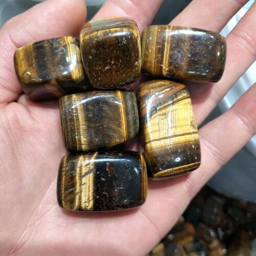 500g natural Tiger eye stone polished big size tumbled stone crystal wedding decoration aquarium
