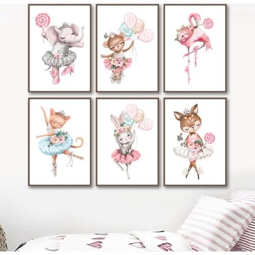 5D DIY Diamond Painting Ballet Bear Rabbit Deer Elephant Flamingo Diamond Embroidery Full Square Diamonds Home Decor