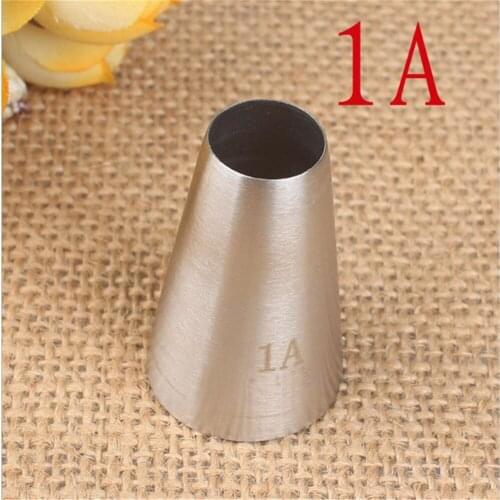1PCS #1A Round Piping Nozzles Large Size Pastry Icing Tips Cup Cake Chocolate Baking Decorating Tools Stainless Steel