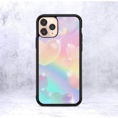 Heavenly Hearts Phone Case for iPhone 12 mini 11 pro XS Max X XR 6 7 8 plus SE20 High quality TPU silicon and Hard plastic cover