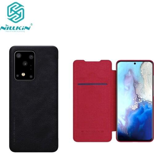 For Samsung Galaxy S20 Ultra phone case Nillkin vintage Qin flip cover PU Leather Case PC plastic back case for Galaxy S20 Ultra