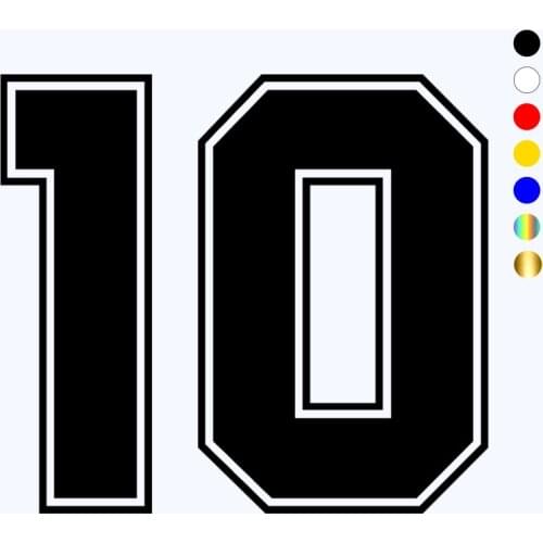 CK3201#figure Number 10 reflective funny car sticker vinyl decal waterproof auto stickers for bumper rear window no background