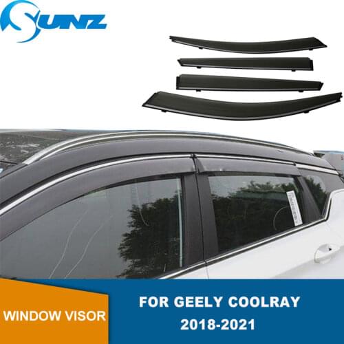 Side Window Deflectors For Geely Coolray 2018 2019 2020 2021 4pcs Window Visor Sun Rain Guards For Coolray Pro 2018-2021 SUNZ