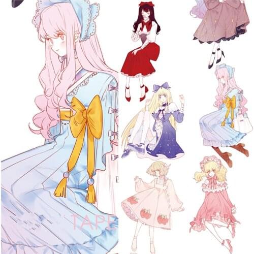 Dreamy Skrit Girls Washi Tape Junk Journal Masking Tape DIY Scrapbooking Decorative Card Making Stickers Label