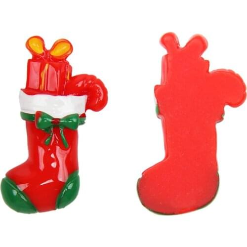 JOJO BOWS 10pc DIY Craft Supplies Christmas Flatback Planar Resin Accessory For Craft Phone Case Sticker Bag Headwear Decoration