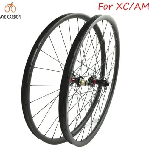 29 inch boost carbon mountain bike wheels 35mm width tubeless MTB 29er wheelset with boosting hub mountain bicycle wheelset