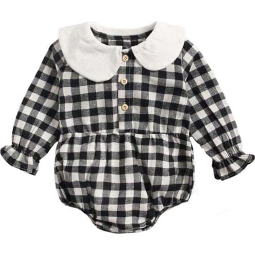 Novelty Unisex Plaid baby bodysuits long sleeve baby clothes Infant Jumpsuit Cotton girl clothes spring Overalls kids Outerwear
