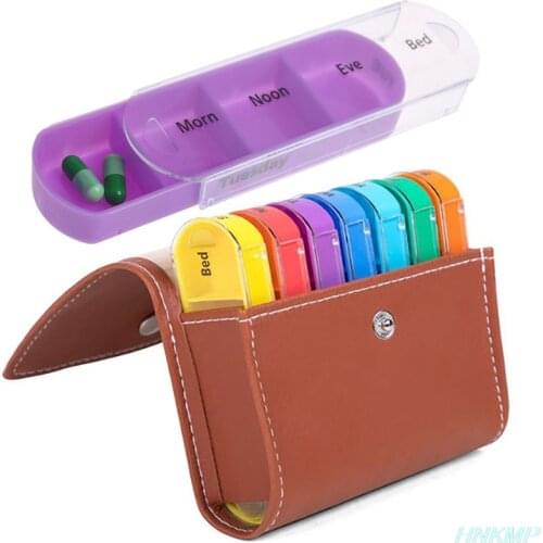 28 Squares Weekly 7 Days Tablet Pill Box Holder Medicine Storage Organizer Container Case Wallet Medicine Box Travel Case Hot