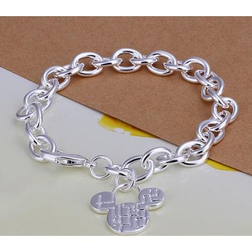 H289 silver fashion jewelry 925 jewelry silver plated bracelet Micky Bracelet /LSQDBQWG IJXKZNPH