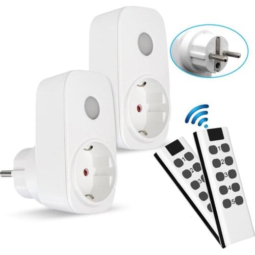 MSLE Universal Smart Socket RF 433Mhz Remote Control Wireless Mini Controller Light Switch Programmable Electrical Outlet Switch