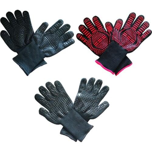BBQ Gloves Extreme Heat Resistant Oven Gloves BBQ Grilling Gloves 932°F/ 500 °C Forearm Protector BBQ Accessories