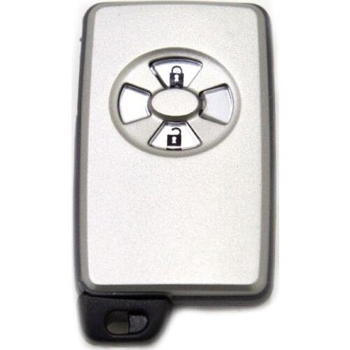 2Buttons silver car key shell for Toyota Camry Reiz RAV4 Highlander remote shell Key Case Fob for Toyota Crown Prado