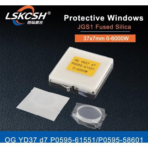 LSKCSH 20pcs 37*7mm laser protective mirrors windows for OG Y D37 d7 protecting glass 0-6000W better type pro cutter