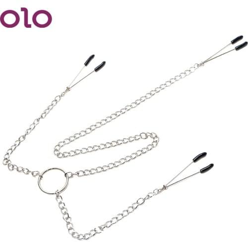 OLO Papilla Breast Clips Nipple Stimulator Nipple Clamps With Chain SM Products Sex Toys for Women Erotic Toys Adult Games