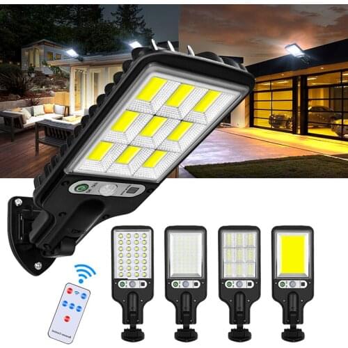 Solar Street Lights Outdoor Solar Lamp Waterproof With 3 Light Mode Motion Sensor Security Lighting for Garden Patio Path Yard