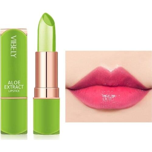 Aloe vera moisturizing warm feeling color changing jelly lipstick lip gloss lip care lasting non-stick cup lip care makeup