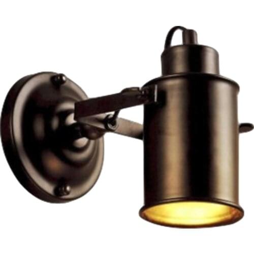 Industrial Wrought Iron Wall Lamp 5W Rotatable Vintage Retro Wall Light For E27 Lamp Holders Living Room Bedroom Wall Lamp