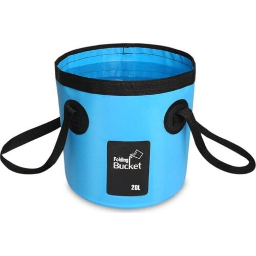12L 20L Waterproof Water Bags Fishing Folding Bucket Portable Bucket Water Container Storage Carrier Bag WJ122810