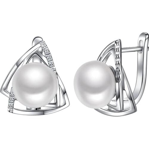 Sinya 925 sterling silver Earrings natural Freshwater pearls fine jewelry for women Lover Mum fashion gift