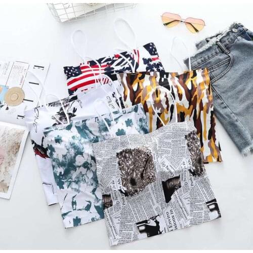 Linbaiway Womens Ice Silk Bras Summer Camouflage Seamless Bralette Sexy Lingerie Wire Free Underwear Tube Tops Cropped Bra Vest