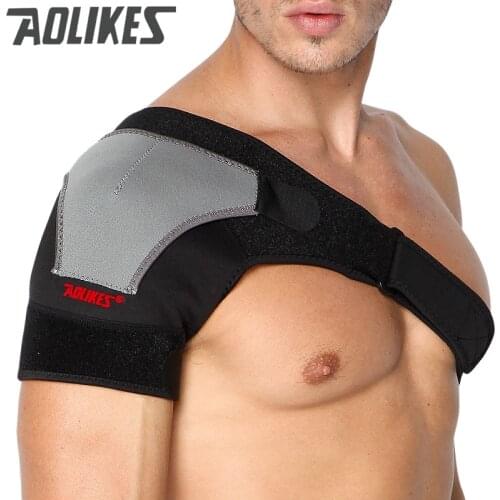 Strap Wrap Belt Band Pads Black Bandage Adjustable Breathable Gym Sports Care Single Shoulder Support Back Brace Guard MenWomen
