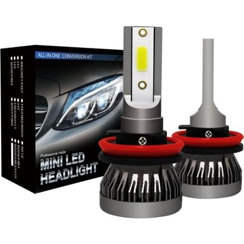 2pcs H11 LED Headlight Conversion COB Bulb 120W 26000LM White High Power 6000K