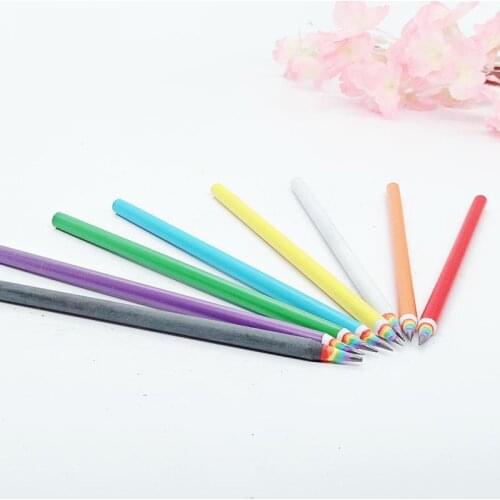 2b rainbow Color Pencil Stationery Items Drawing Supplies Cute Pencils For School Basswood Office School Cut