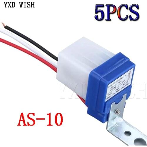 Automatic Auto On Off Photocell street Light Switch DC AC 220V 50-60Hz 10A Photo Control Photoswitch Sensor Switch AS-10