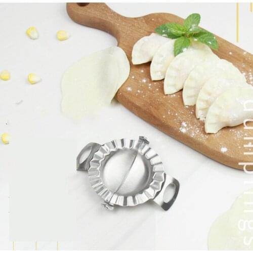 Household 304 Stainless Steel Dumpling Mould Lazy Fancy Dumplings One Piece Lace Design Half Round Handle Kitchen Pastry Tool
