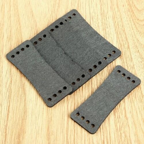 5Pcs Hunting Microfiber Leather Slingshots Pouches 4-Hole Outdoor Shooting Bow Sling Shots Catapults Replacements 75mmX25mmX30mm